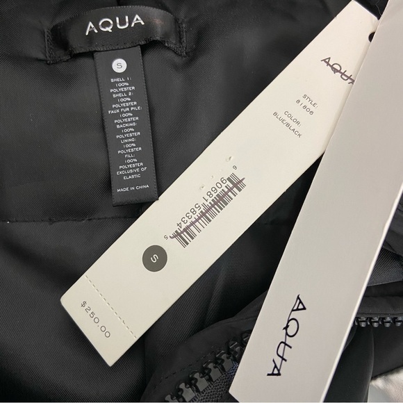 Aqua Colorblock Hooded Zip Ski Suit Blue Black Size S - Picture 6 of 10